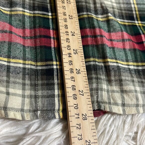 Lauren Ralph Lauren sleep shirt womens Sz Medium embroidered plaid funnel crest - Picture 8 of 10